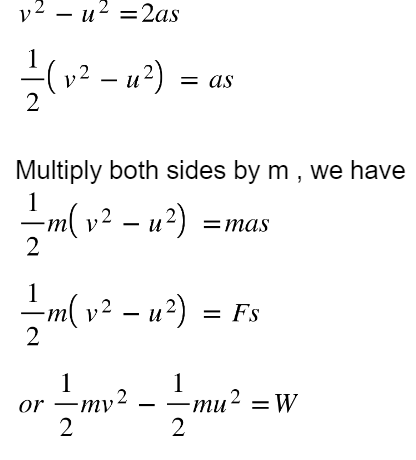 Work energy theorem